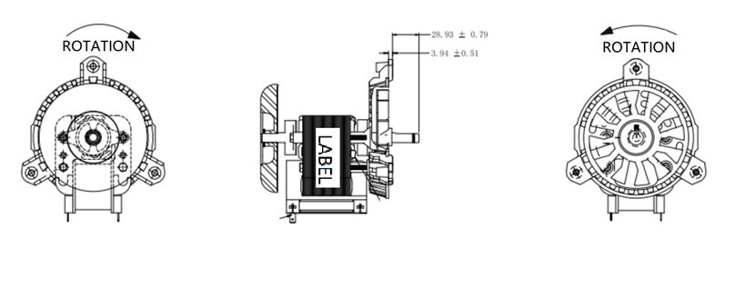 C Frame Shaded Pole Motor 85W 120V 60HZ Single Phase Kitchen Machine Mixer Blender Fan Motor