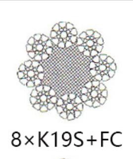 8 x K19S+FC Non Rotating High Strength Lifting Steel Wire Rope