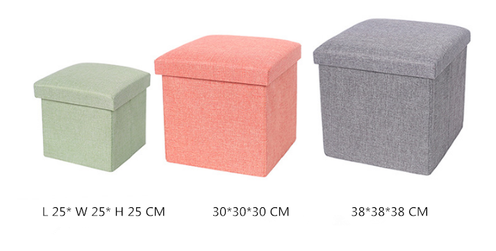 Satin folding storage box chair