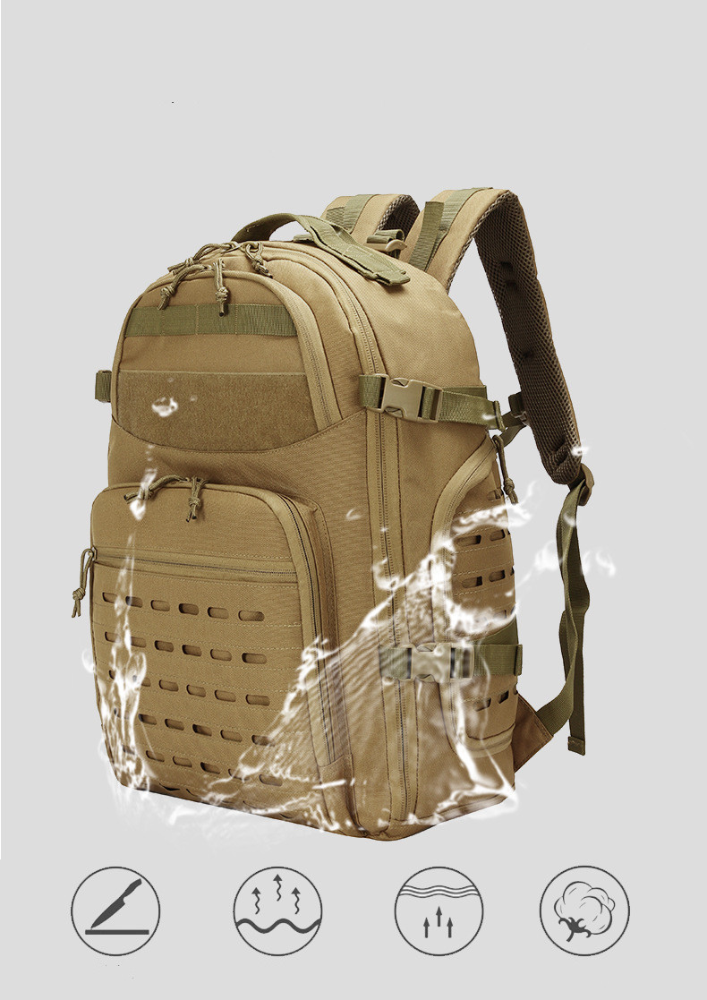 Polyester Lining Dragon Egg Tactical Backpack 35L PVC PU Coating