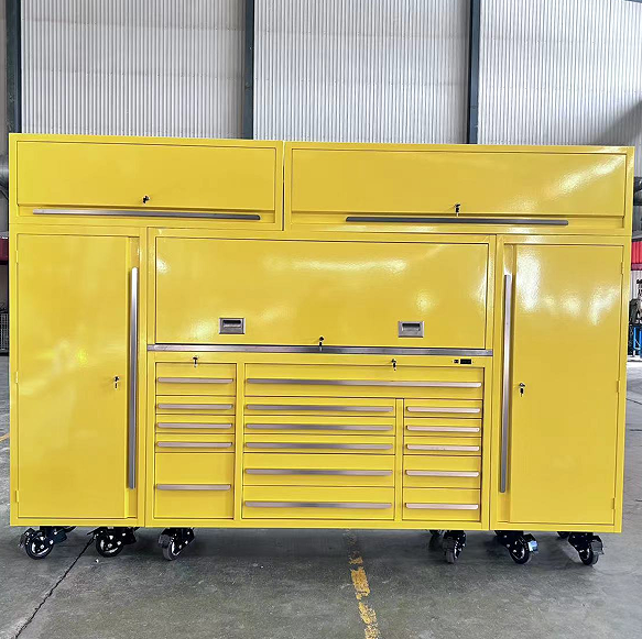 72 Inch Mechanic Tool Chest with Drawers and Optional Mat Stainless Steel Cabinet