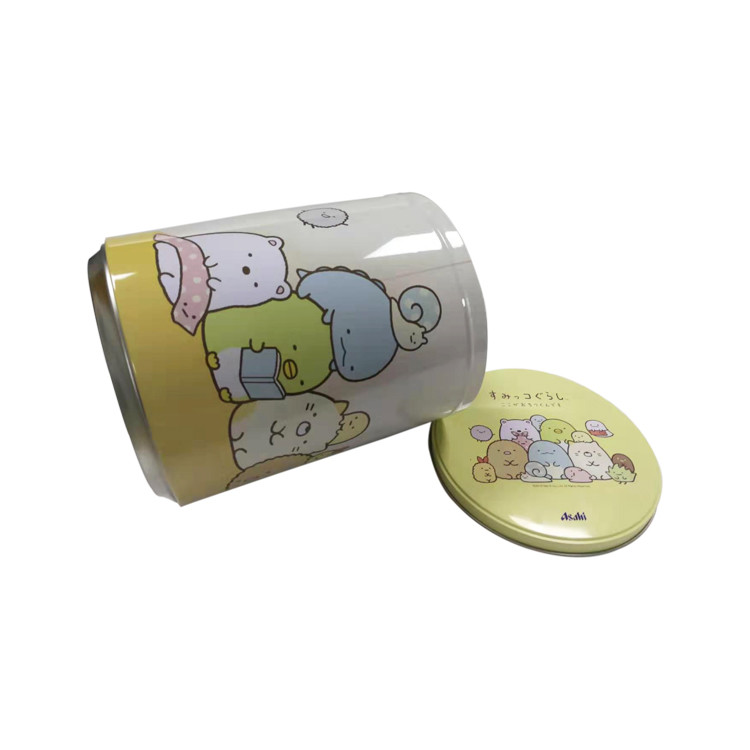 Large Cylinder Metal Biscuit Tin Can Box 200*250mm For Promotion Gift Packaging