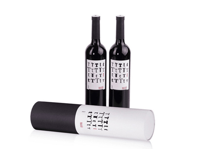 Handled Cardboard Cylinder Containers , Large Round Gift Boxes With Lids