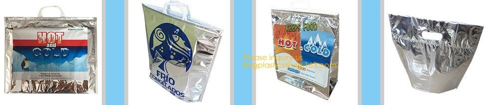 custom bulk waterproof large soft folding food delivery picnic lunch tote grocery cooler bag aluminum foil thermal bags