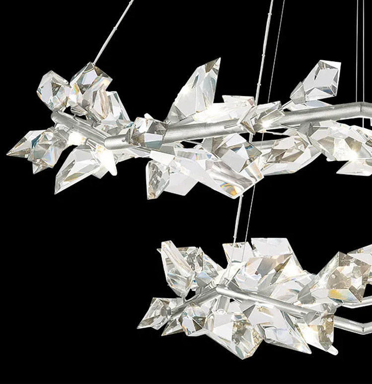 High Brightness Gold Water Drop Crystal Chandelier Ceiling Light Dimmable