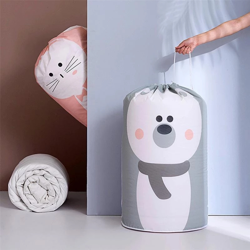 Cartoon Foldable Garment Storage Bag Cotton Blanket Bed Cover Wardrobe Storage Bags