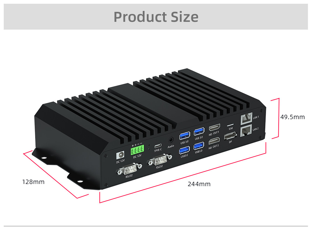 RK3588 AIot 8K Double Ethernet Media Player Box Edge Computing Built In SSD Expansion