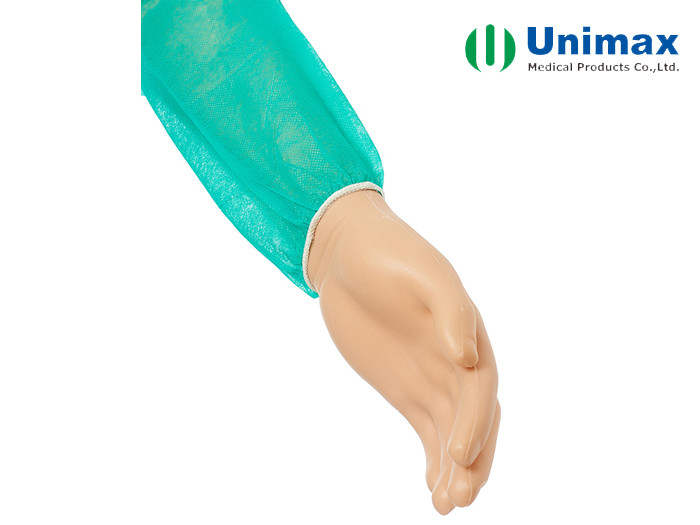 Elastic Knitted Cuff 16gsm Non Woven Disposable Gown