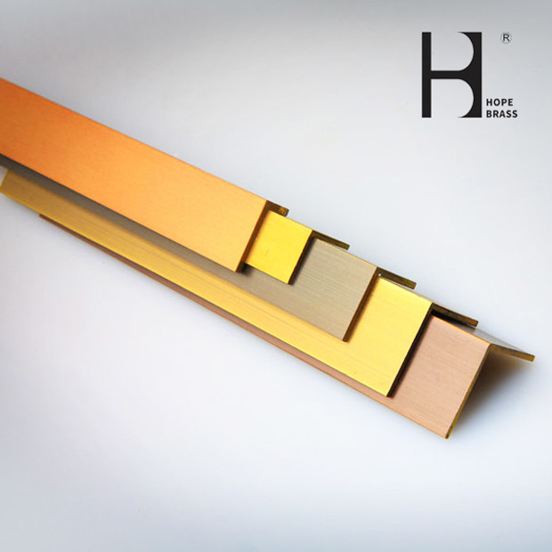 2000mm Length Brass L Profile , C3604 Copper L Shape Profile