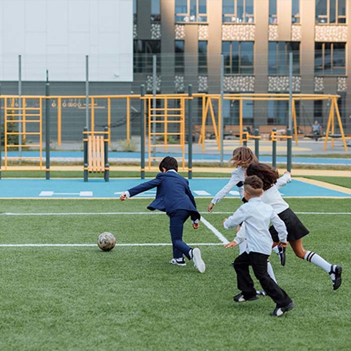High Standard Football Artificial Turf 45mm 150 Stitches/M Dark Green Artificial Grass Low Maintenance