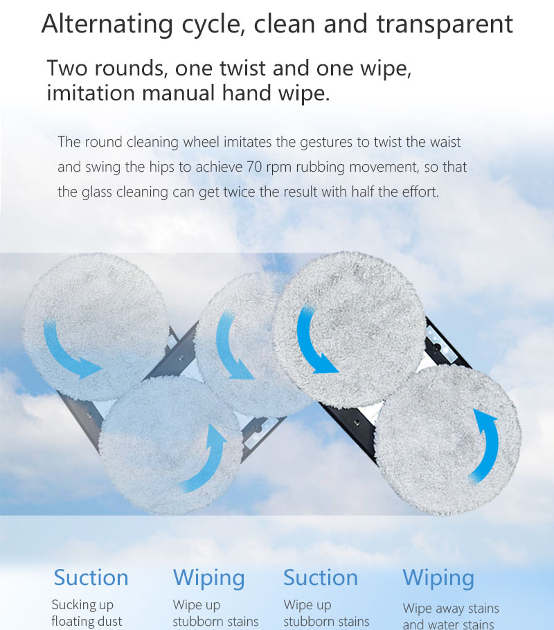 App-Controlled Electric Wet and Dry Window Cleaning Robot with Silk Screen Printing Logo