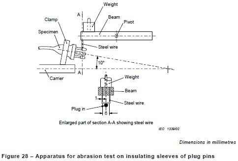 1 Station Plug Socket Tester Plug Pins Insulation Sleeves Abrasion Test Machine