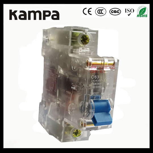 Transparent DZ47 32A 1P+N Leakage protection Residual current Circuit breaker RCBO