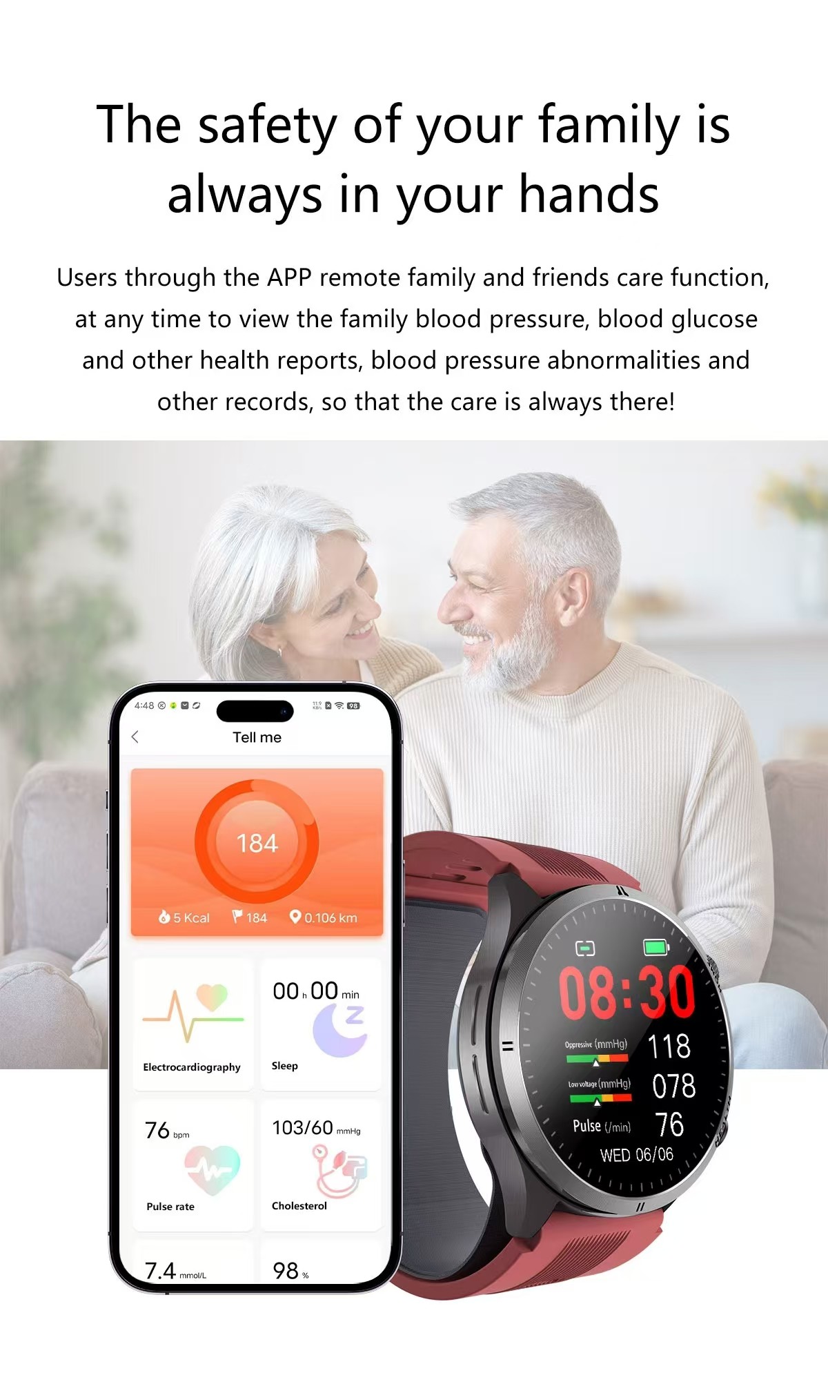 S26 Smart Watch 1.43 Inch AMOLED BT Calling Air Pump Blood Pressure Monitor SmartWatch