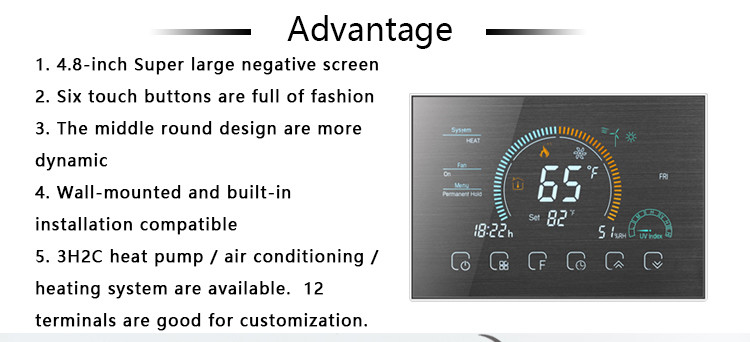 NTC Tuya Wireless WiFi Heat Pump Thermostat Weekly Programming Digital for Boiler Controller