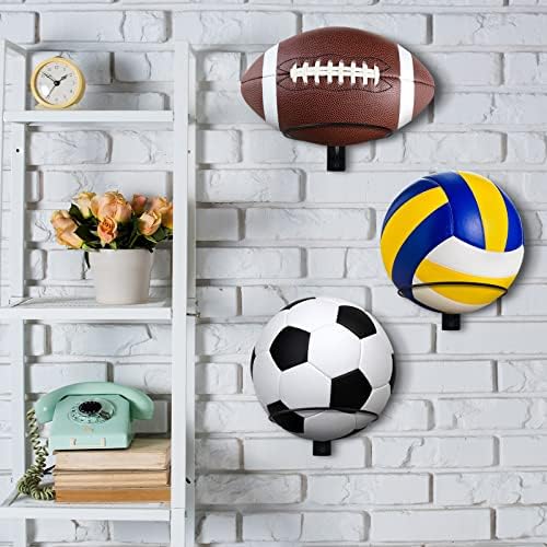 Wall Mounted Sports Ball Display Holder for Basketball Soccer Football and Volleyball