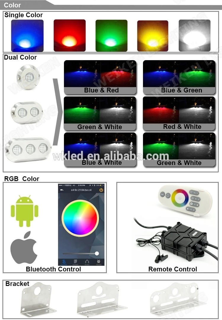 180W Underwater Dual Color Led Lights