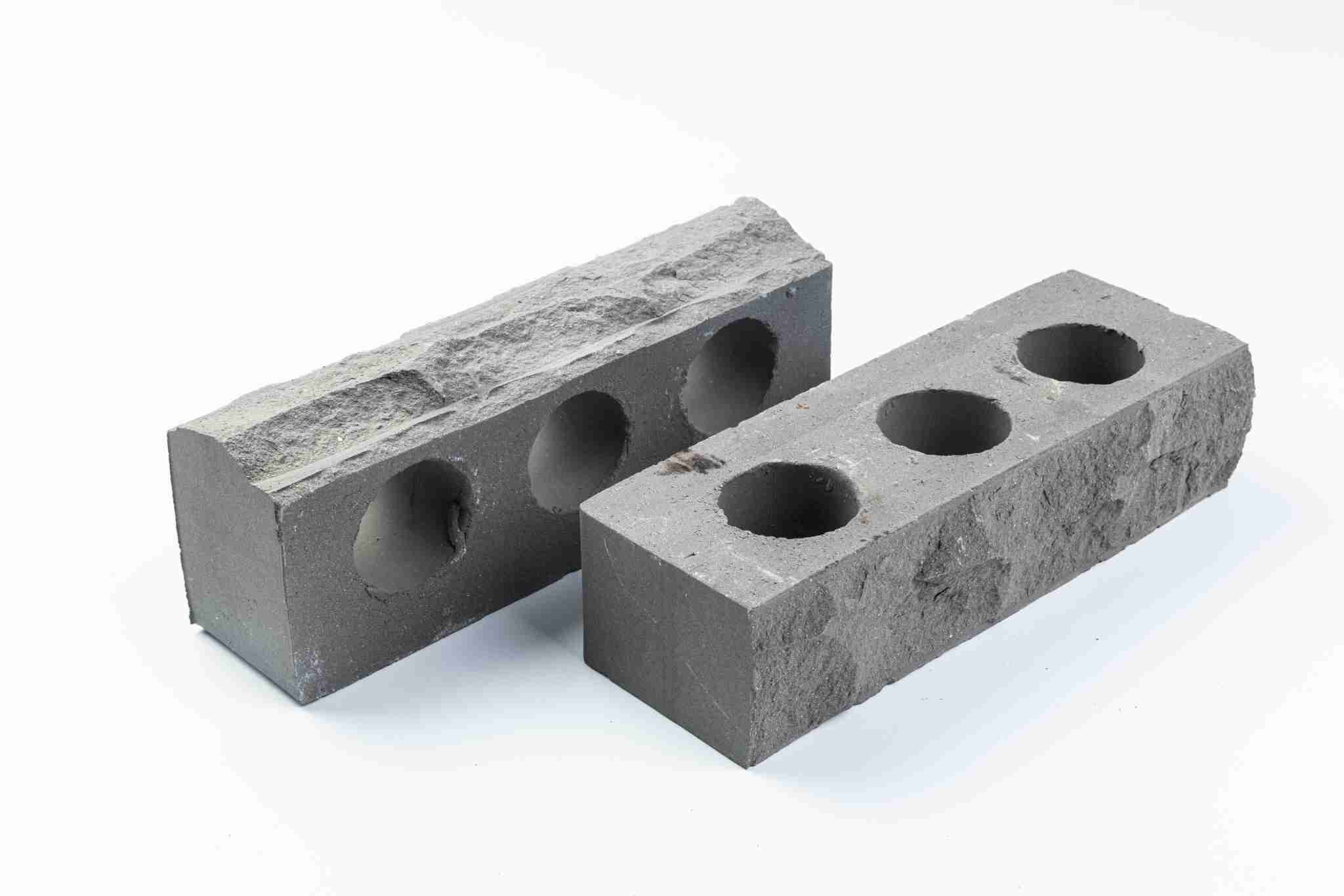 3Holes grey brick for building projects