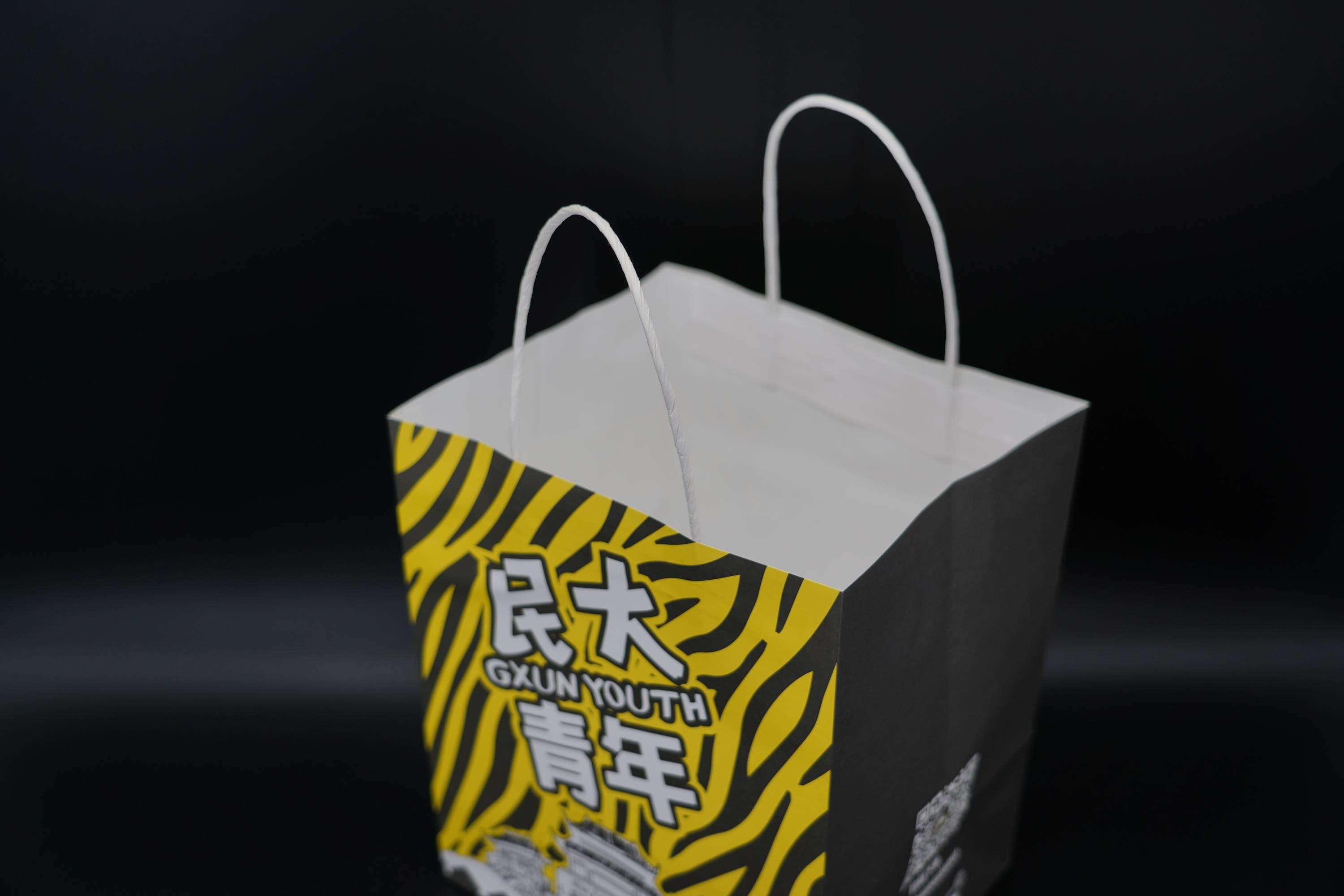 Customized Eco Paper Bags With Twisted Handles Black Sustainable