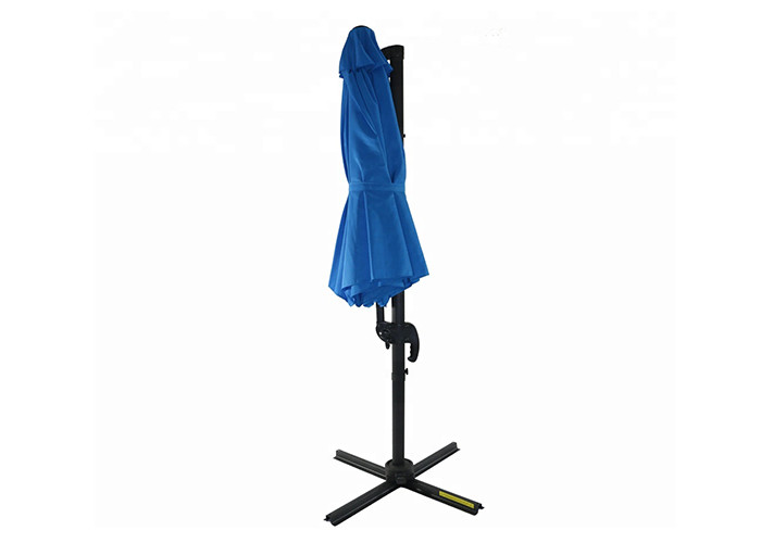 Round Alu Large Offset Patio Umbrella Waterproof Cantilever Parasol