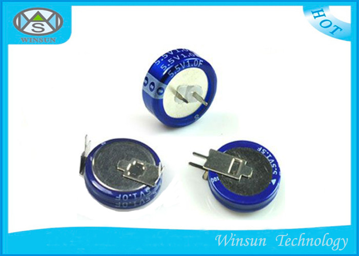 Yellow 0.1F~1.0F Digital Power Capacitor OF Lamination Coin Type 5.5 V Super capacitor