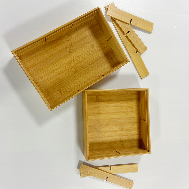 Sustainable Bamboo Storage Box Organizer For Jewllery Condiment