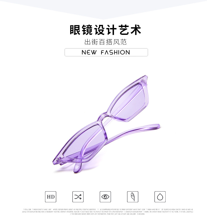 Outdoor Anti Glare PC Glasses UV400 Cat Eye Hot Sale Sunglasses