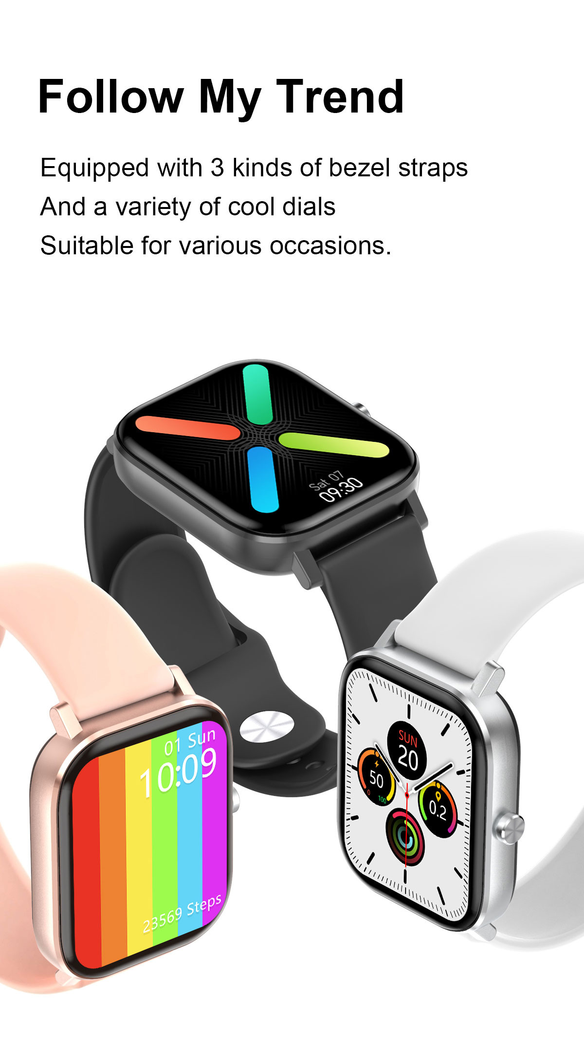 Smart Watch Men Calling 1.75 Inch 420*480P Screen Tracker Fitness Sport Women DT36 Smartwatch W26M