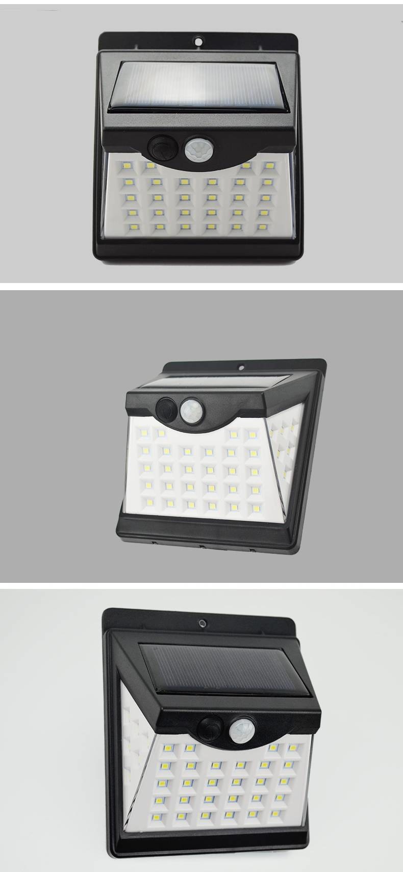 6500K Solar Powered Outdoor Wall Mounted Lights With Motion Sensor / Light Sensor