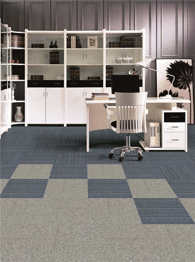 Sound Proof Commercial Carpet Tiles Solution Dyed Method 50cm X 50cm Tile Size