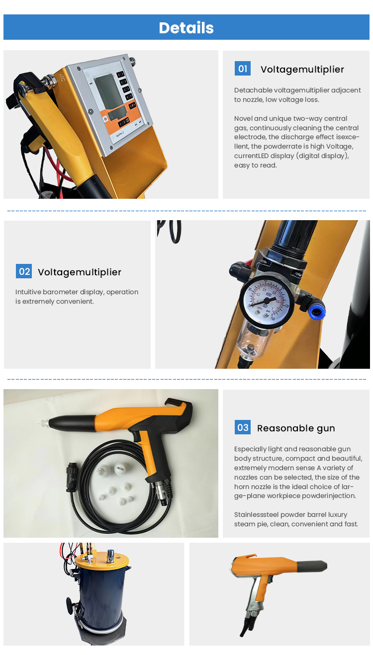 Metal Coating Machinery PT-S45-5 Powder Coating Sprayer 450g/min for Metal Surfaces