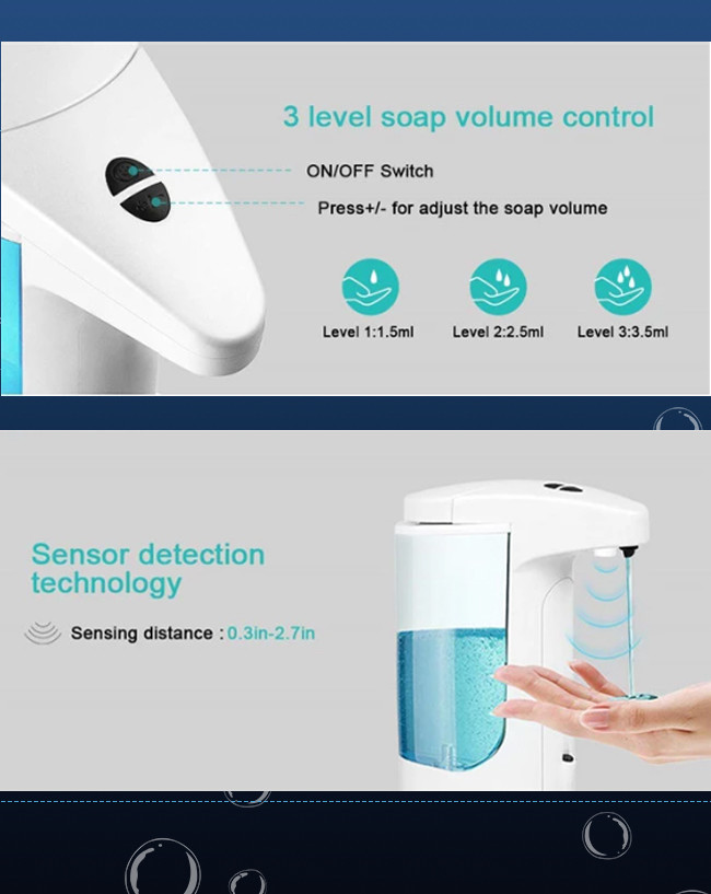 ABS Plastic Automatic 1200ML Touchless Dish Soap Dispenser