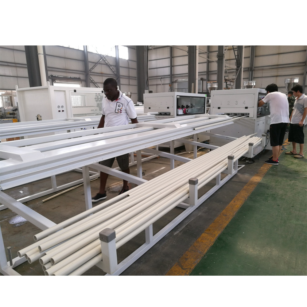 Electric Pvc Pipe Making Machine / PVC Pipe Production Line Four Stations 16-32mm