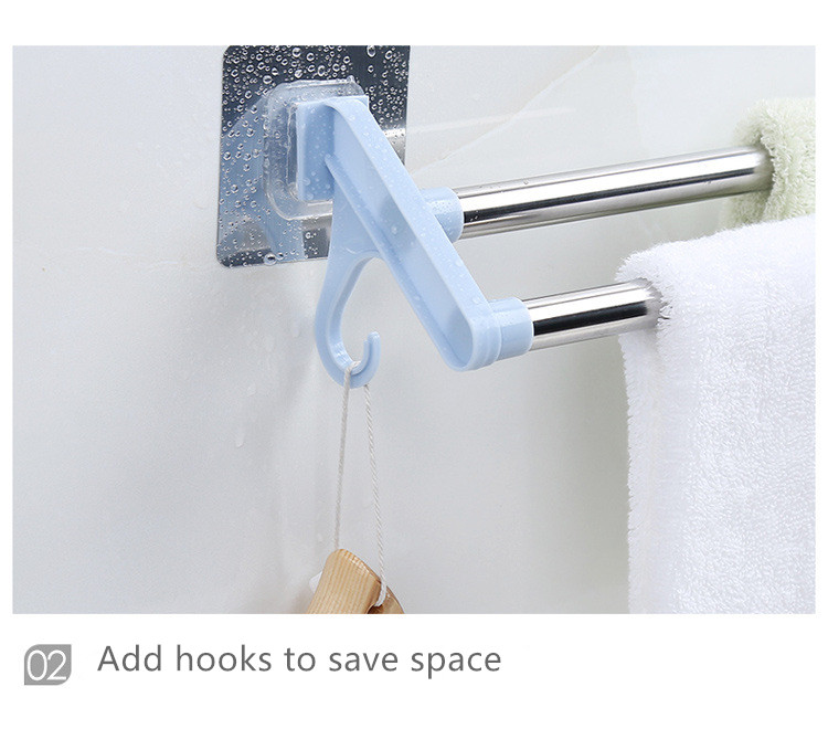 Perforation - Free Bathroom Towel Rack Stainless Steel Wall Mounted Towel Holder