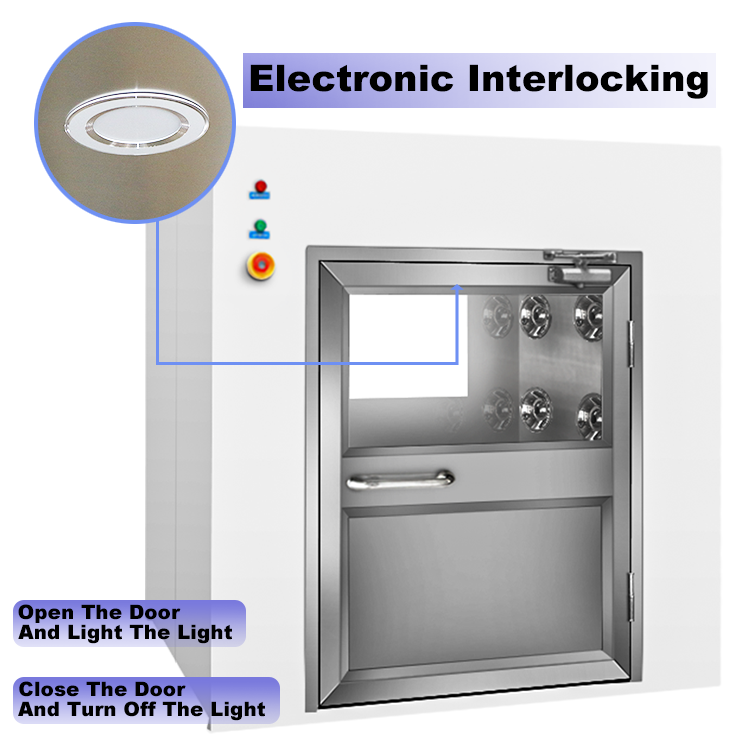 Stainless Steel Clean Room Pass Box UV Pass Through Box For Dust Free Room