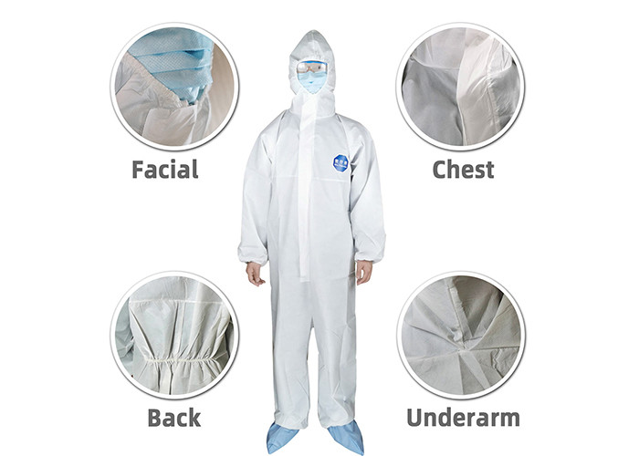 Disposable Medical Non-Woven Siamese Isolation Clothing PE Film Breathable Protective Film Isolation Clothing