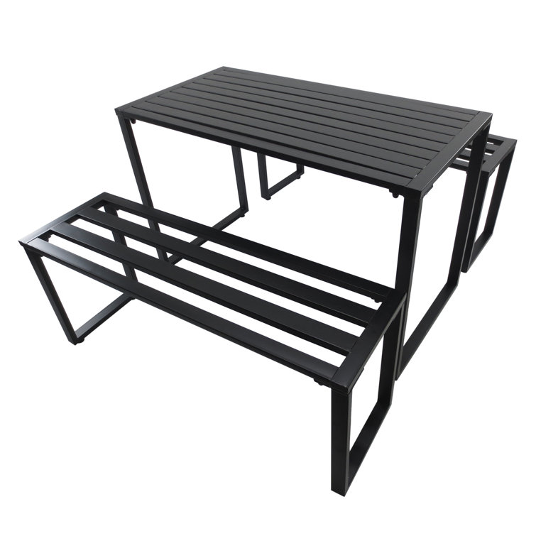 AJUNION Outdoor Furniture Set for Leisure Facilities Dining Tables Benches and Gardens