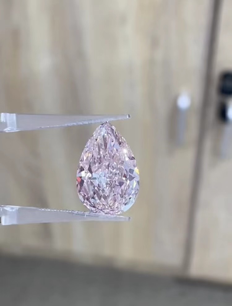 4CT Pear Cut Lab Grown Pink Diamonds for Jewelry Decorations Necklaces Rings Pendant