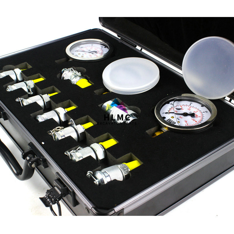 10Mpa 25Mpa Hydraulic Pressure Gauge Set , Excavator Diagnostic Test Kits