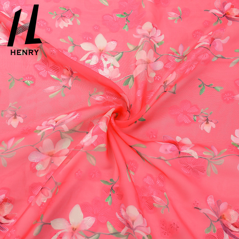 Fashionable Chiffon Dress Fabric Pattern Digital Printing Polyester Fabric