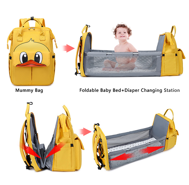 Fashion Mommy Diaper Bag backpack with USB Convenient Storage Large Capacity