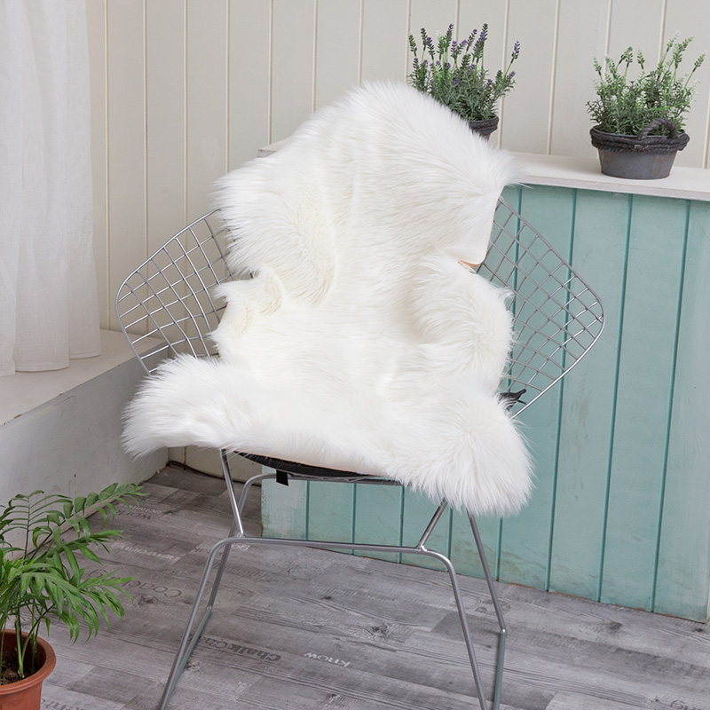 Customized Color Faux Fur Plush Decorative Chair Soft Cushion with 6-12cm-15cm Length