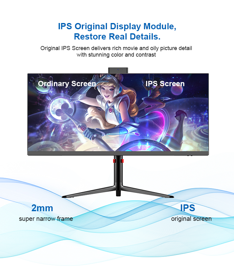 DDR3 4GB RAM 128GB SSD 30inch Core I3 I5 I7 Aio Office Monoblock Computer All In One Pc