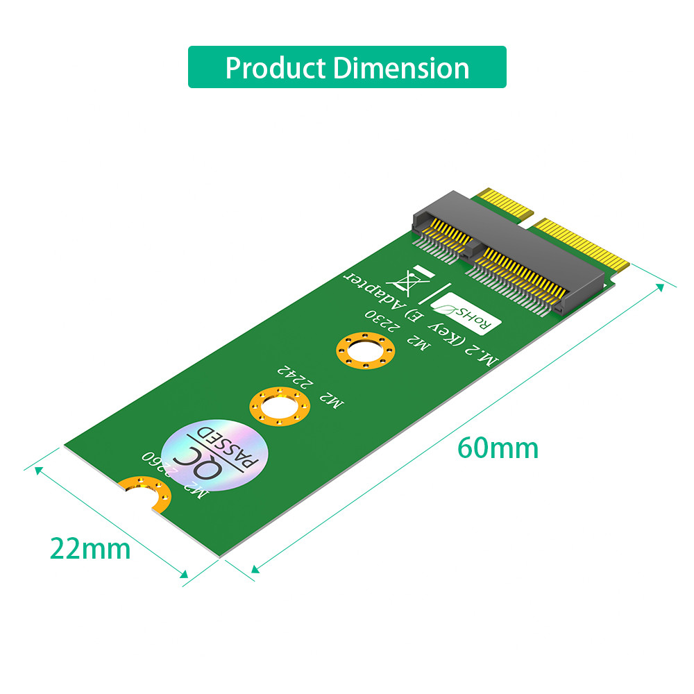 M.2 NGFF Key E Female To Male Adapter For WiFi Module AX200/201