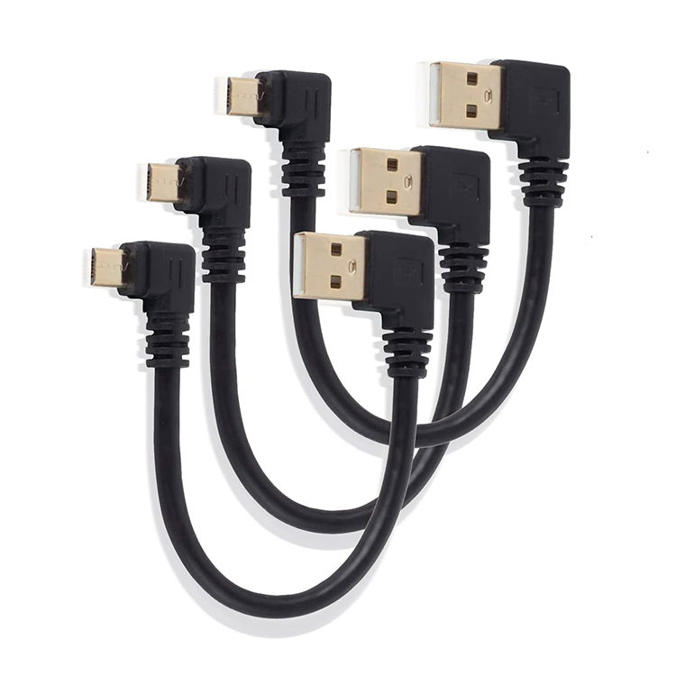 Angle USB to L Shape Left Right Angle 90 Degree Micro V8 Extension Data Charger Cable