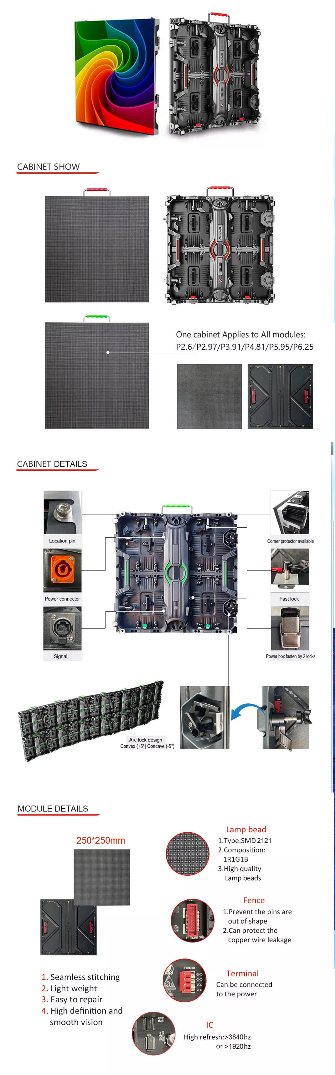 OEM ODM P4.81 Indoor Led Display Screen Full Color for Stage Rental