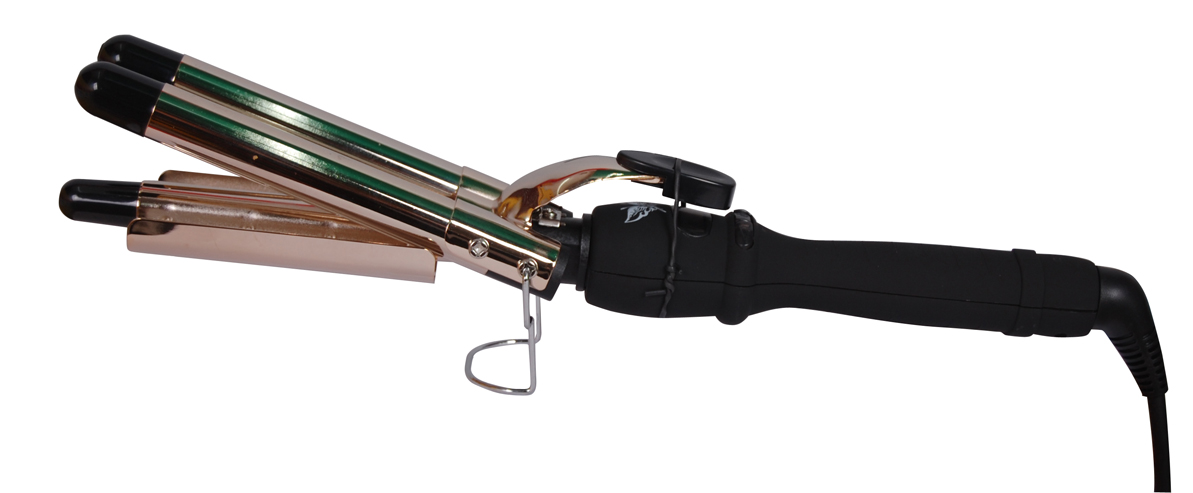 Triple Wave curling iron JR-266-19# electroplate golde