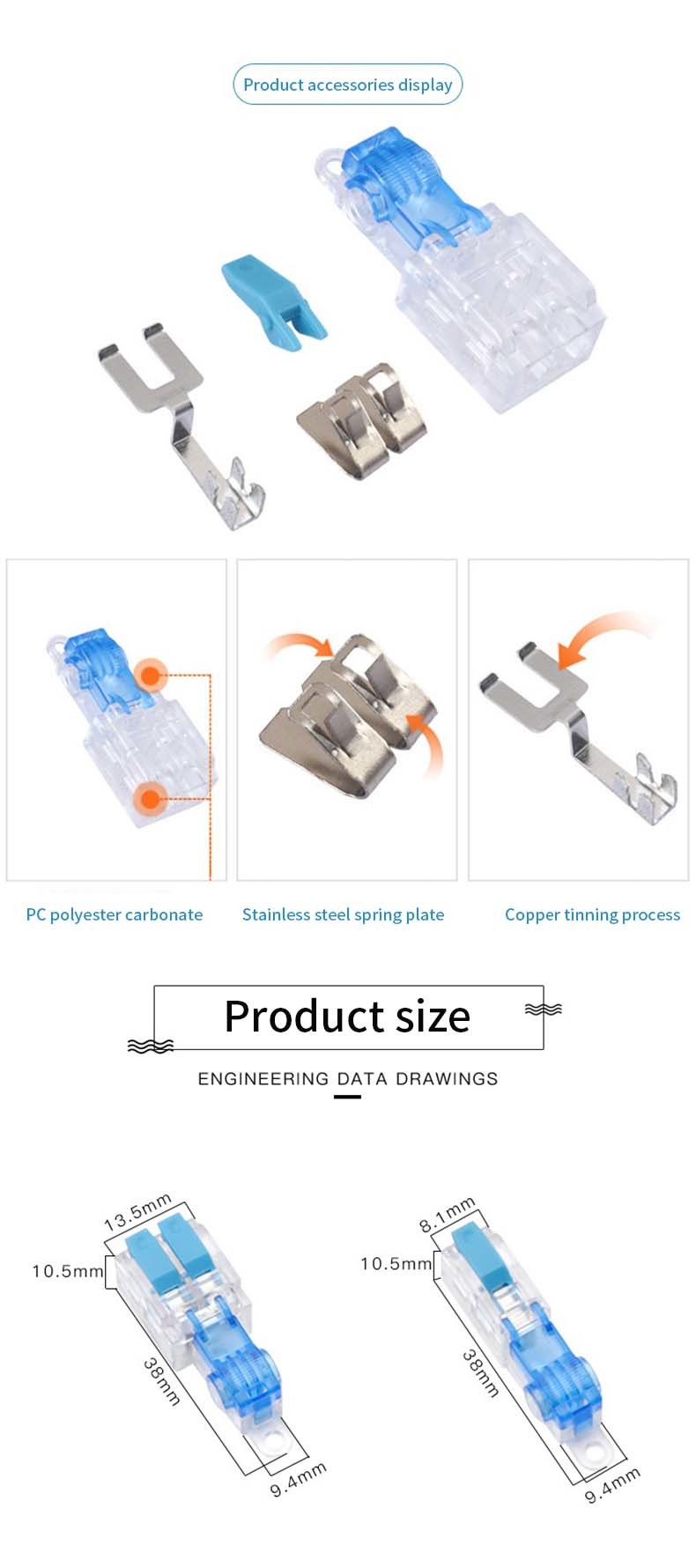 26-21 AWG Wire Connector Gel Filled Bridging Connector 101E Connector