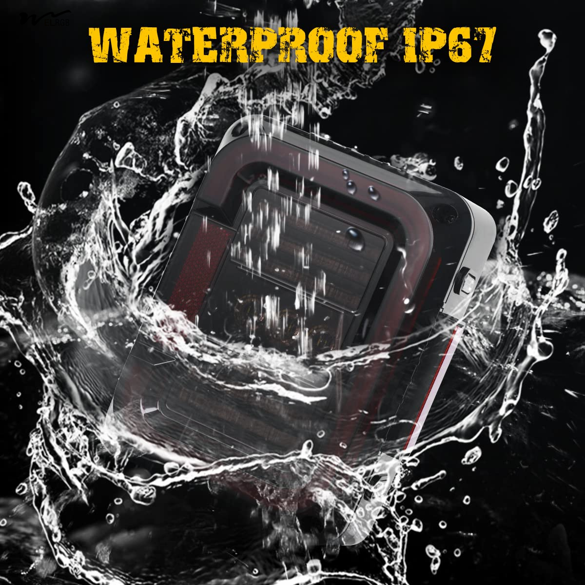 Wattage 85 watts C Shaped LED Tail Lights with Smoked Lens and Built-in EMC Rear Lights 2 PCS