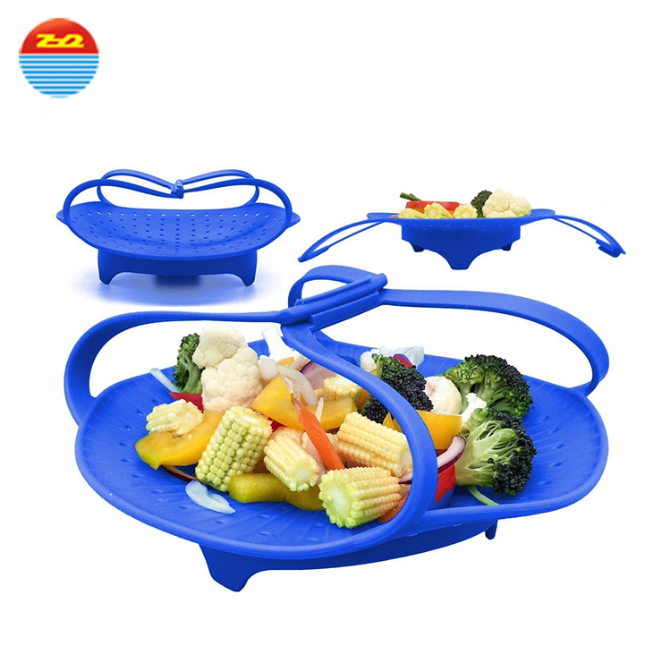 100% Food Grade BPA free High Quality Silicone Vegetable Steamer Cooking Steamer